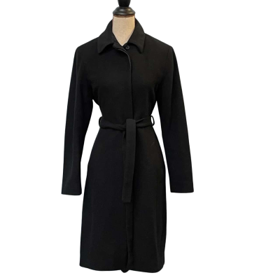 Laura Colzi Womens Size 10 Duffle Coat Black
