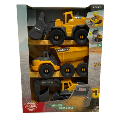 Dickie Toys 10 Inch Construction Truck 3 Pack