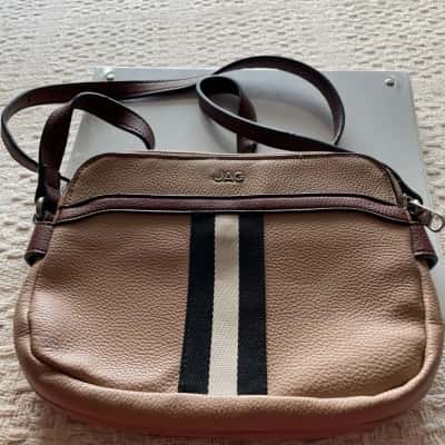 Jag Womens Handbag Beige / Brown Leather 
