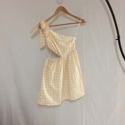 All About May Womens  Size 10 Beige / Checked / White 