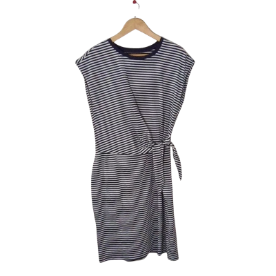 French Connection Womens  Navy/White Sleeveless Dress - Size M