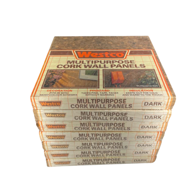 Cork Wall Tiles. 7 Packs of 4. Covers 2.6 m2.