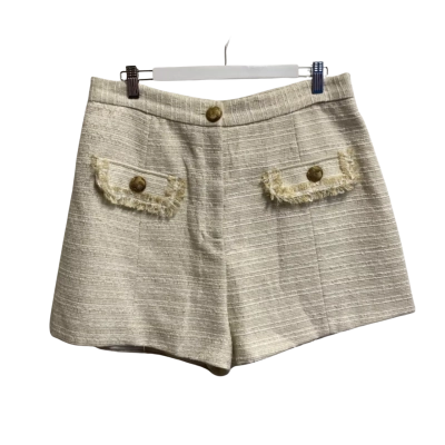 Sheike Womens  Size 16 Shorts Cream Gold Buttons