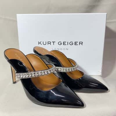 Kurt Geiger “Duke” Black Patent Leather Heals Size 36