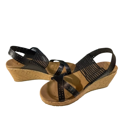 Skechers Womens  Size 7 Sandals Boho Glow Black