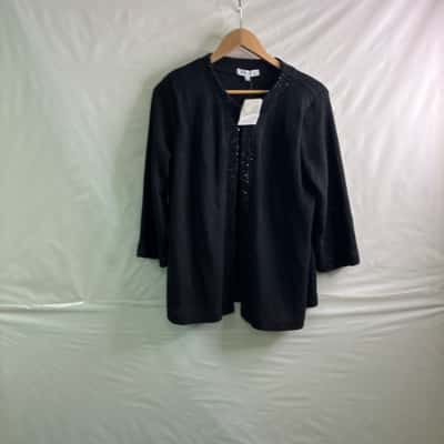 Noni B Womens Size L Open Jacket Black BNWT