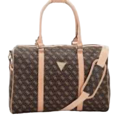 Guess Unisex Logo Affair Duffle Bag Brown 