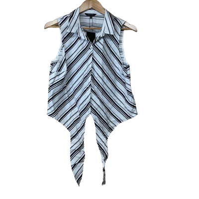 Brand New - Portmans Black & White Stripe Top - Size 12