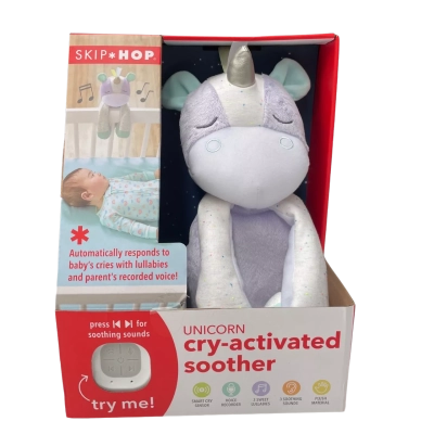 Skip hop unicorn cry activated soother new inbox