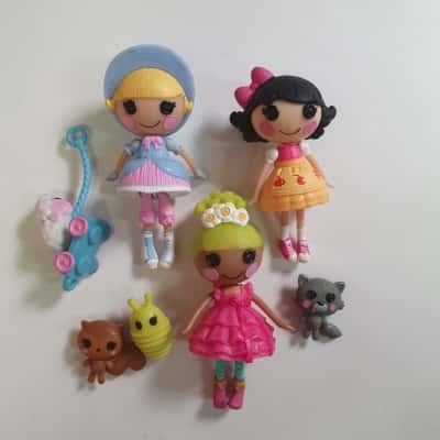 Lalaloopsy 3" Dolls x 3 & Accessories