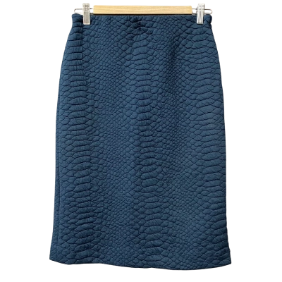 Gorman Womens Size 6 Navy Blue Textured Skirt 