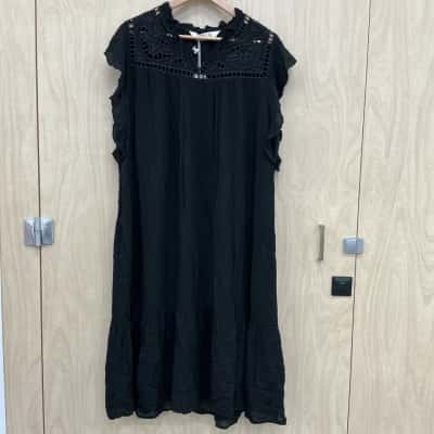 Taking Shape Womens  Size 16 Midi Dress Black  