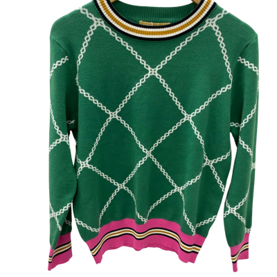 Cindy & Sami Womens  Size M Jumper Green / Pink  / White 