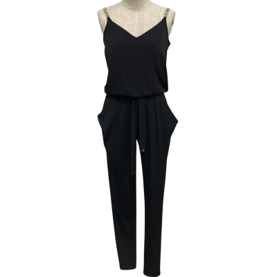 Michael Kors Womens  Size S Jumpsuit Black  with Gold Trim