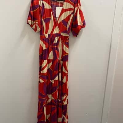 Mister Zimi Womens  Size 10 Tiered Wrap Dress 