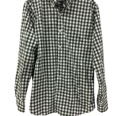 Country Road Mens  Size L Checked Shirt / L Sleeve checked Green / Natural 