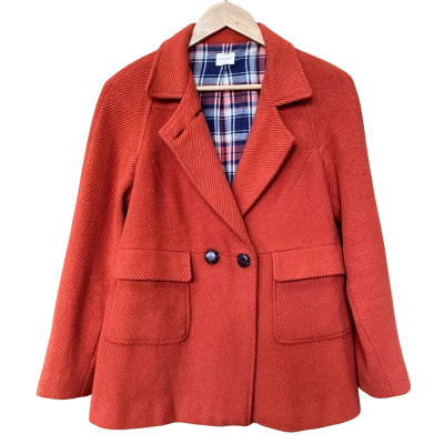 Gorman Burnt Orange Double Breasted Coat Size 10