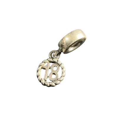 Pandora Womens Sterling Silver 18 charm - stamped ALE
