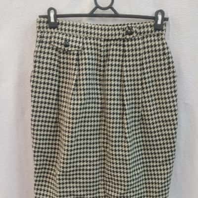  Womens Marc Jacobs Size 12 Midi Skirt Black  / White 