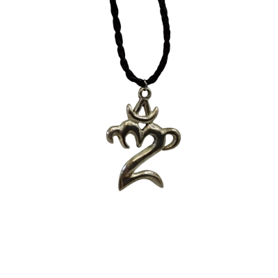 Unisex 925 'Om' Pendant on Black Cord Necklace