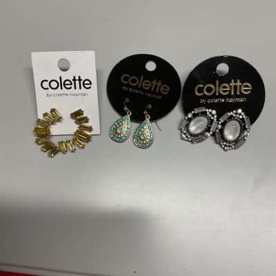 Colette Hayman  Womens Earrings Multicoloured x 3 Pairs