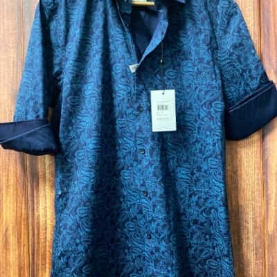 Yd.   Size M Navy Blue slim fit shirt new 