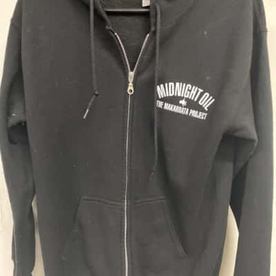 Midnight Oil Mens  Size S Hoodie Black  