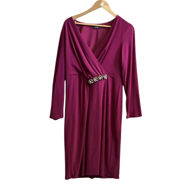  Laura K Womens  Size 16 Cocktail Dress Purple 