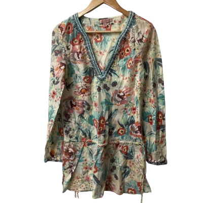 100% cotton Ted Baker Womens  Size 1 Blouse Multicoloured E