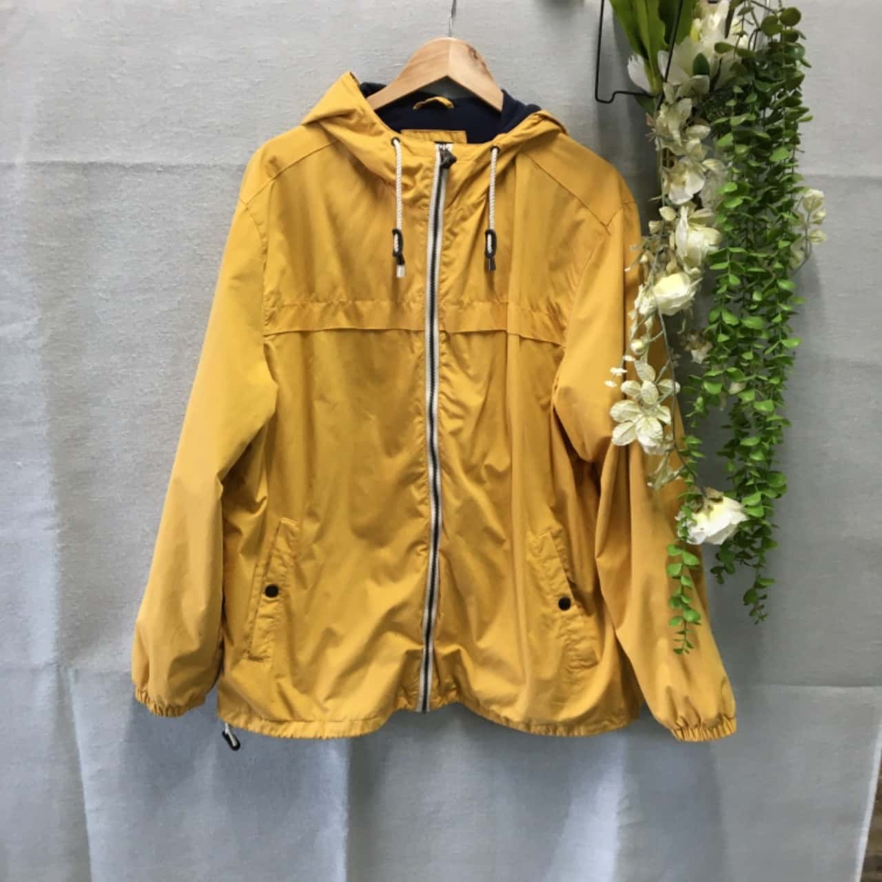 GAZMAN Mens Jacket With Hoodie Size XXL Yellow