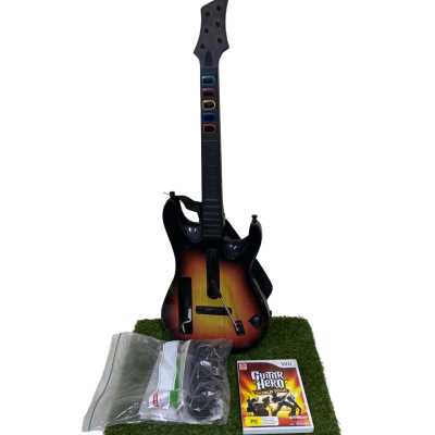 Guitar Hero Guitar Controller, Mic & Wii Game