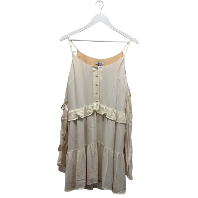 ISLA Size S Creamy Natural Bohemian Dress