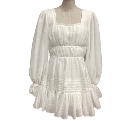 AJE Womens  Size 12 Long Sleeve Mini Dress White 