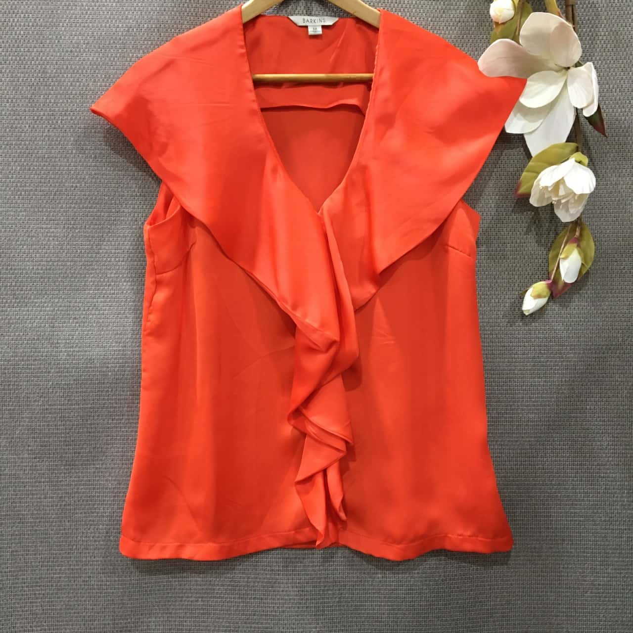 Barkins Women S Sleeveless Top Size 14 Orange