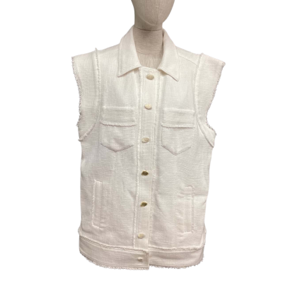 NEW AJE Womens  Size 12 Vest Jacket White 