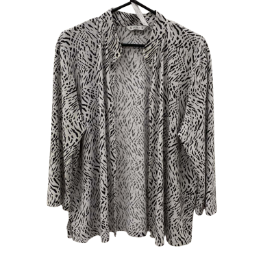 Noni B Womens  Size XL Long Sleeve Top / Party Top Black  / White 