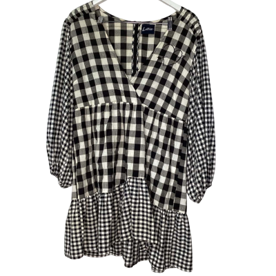 Lottie Hall black & white gingham dress 