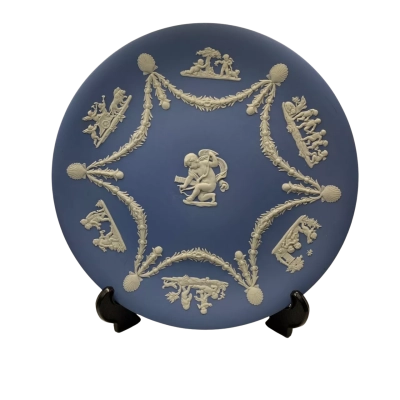 Wedgwood blue Jasperware plate
