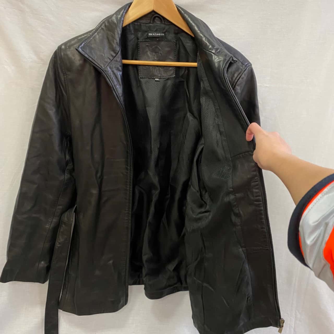 Camel Collection Womens Size XXL Leather Jacket Black (s)