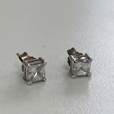 925 Sterling Silver Crystal Earrings 