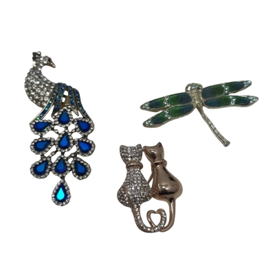  Womens Brooch X3 Animals