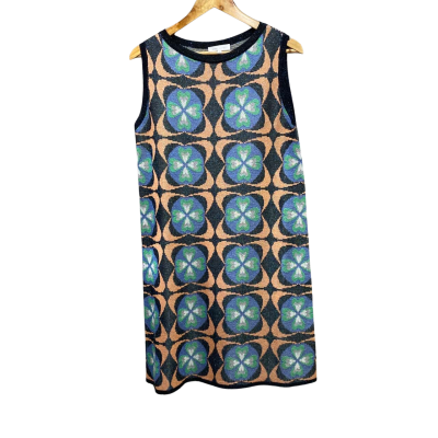 Anna Antal Women's  Size L Sleeveless Dress  Blue / Brown / Green 