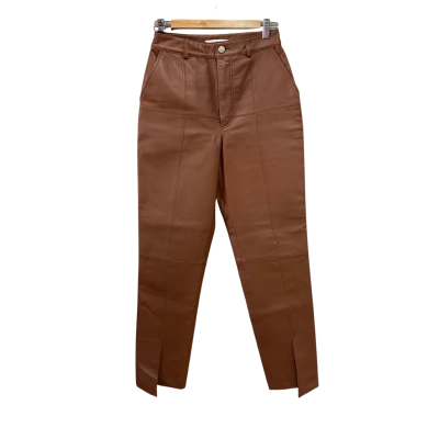 ENA PELLY Womens  Size 6 Leather Pants Brown 