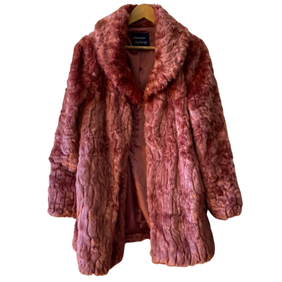 Princess Highway Womens  Size L Fur Coat Pink  