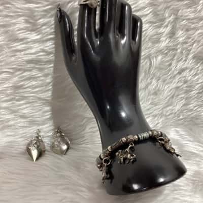  Womens Beaded Bracelet / Earrings / Ring Other / Silver 