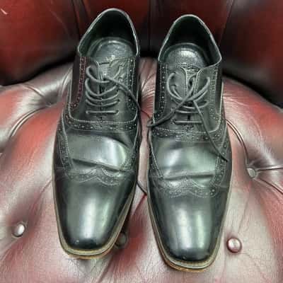 Politix Mens  Size 43 Black Leather Boots