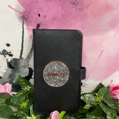 Mimco leather and diamante phone holder wallet  