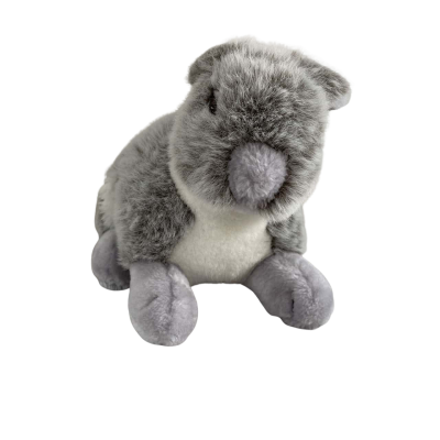 Plush Bunny in Grey, Mauve and White 