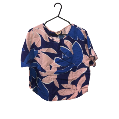 Gorman Blue/ Pink Flowers Top Size 14   