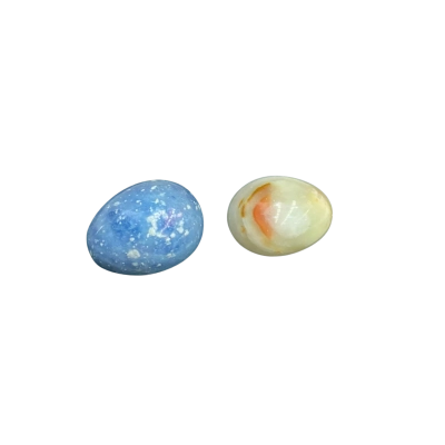 2 Egg Shaped Polished Stones 